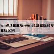 win8.1企业版-win81企业版和专业版区别